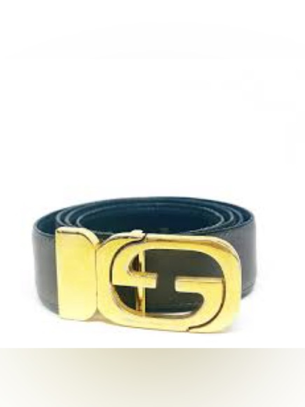 Authentic 1970’s Gucci reversible leather belt with a polished Signed buckle